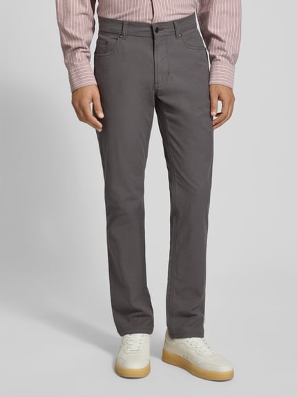 Christian Berg Men Regular Fit Stoffhose mit 5-Pocket-Design Dunkelgrau 4