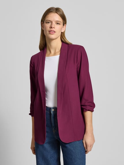 PIECES Regular Fit Longblazer mit Viskose-Anteil Modell 'BOSELLA' Bordeaux 4