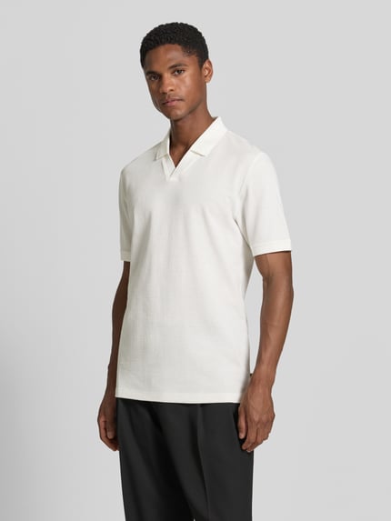 s.Oliver RED LABEL Regular Fit Poloshirt aus Baumwoll-Mix Weiss 4