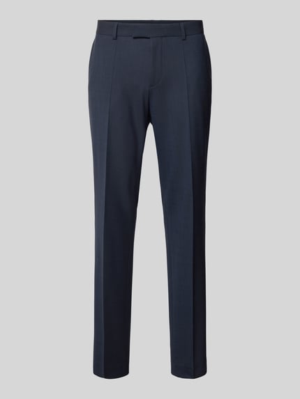 Produktfoto, Slim Fit pantalon met scheerwol, model 'P-GENIUS' van BOSS, look: fijn all-over motief, zij-steekzakken, persplooien, sluiting: haak- en ritssluiting, achterzakken