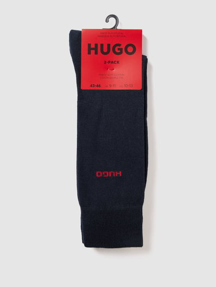HUGO Socken mit Label-Detail im 2er-Pack Dunkelblau 3