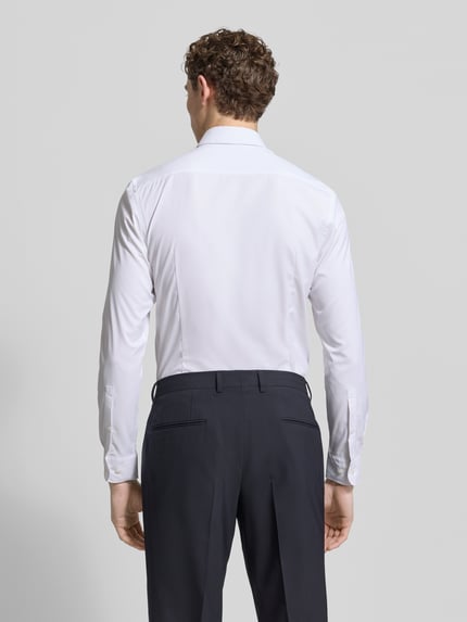 Jake*s Super Slim Fit Business-Hemd mit Knopfleiste Weiss 5