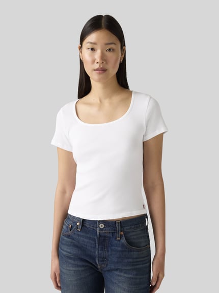 Levi's® Slim fit T-shirt van katoenmix Offwhite - 1
