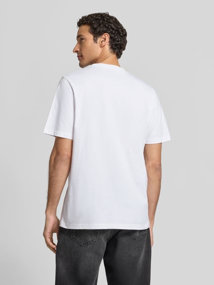 Wood Wood T-Shirt mit Label-Print Modell 'Bobby' Weiss 5