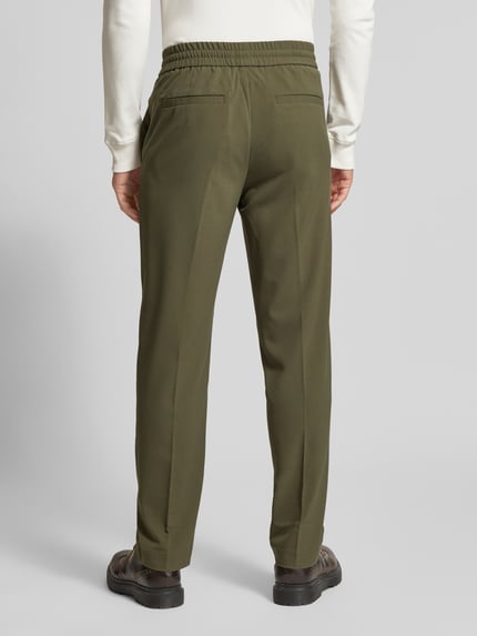Lindbergh Relaxed Fit Hose aus Viskose mit Tunnelzug Oliv 5