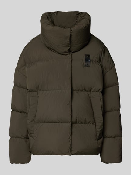 Produktfoto, Wendejacke mit Steppnähten Modell 'ROSS' von Blauer USA, olivgrün, Relaxed Fit, Umlegekragen, sichtbare Eingrifftaschen, strukturierte Oberfläche
