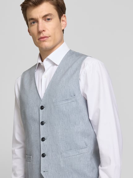 CG – CLUB of GENTS Gilet met strookzakken, model 'Mosley' Bleu - 3