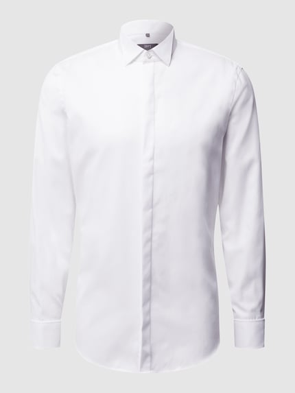 Slim Fit Smokinghemd aus Twill Shop The Look MANNEQUINE