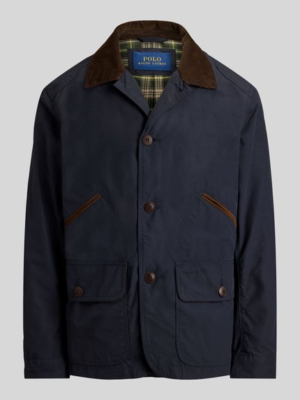 Polo Ralph Lauren kurtka pikowana z mieszanka bawełny, krój regular fit Granatowy 2