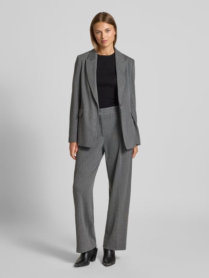 s.Oliver BLACK LABEL Comfort Fit Hose mit weitem Bein aus Interlockjersey Anthrazit 1