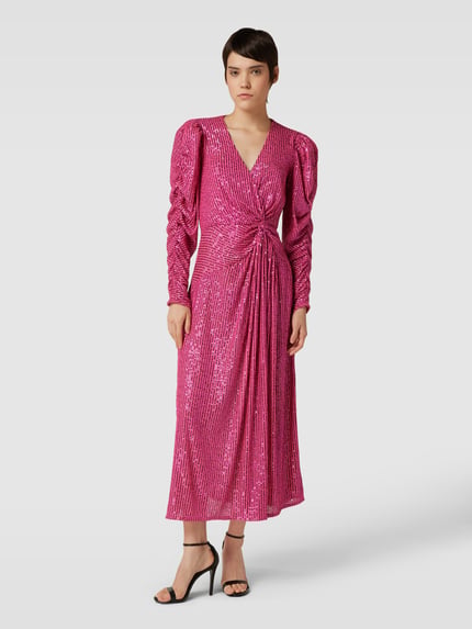 STELLA NOVA Maxi-jurk met pailletten, model 'Silva Lee' Felroze - 4
