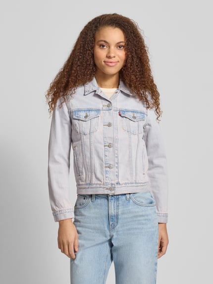 Levi's® Regular Fit Jeansjacke aus reiner Baumwolle Modell 'ORIGINAL TRUCKER' Hellrosa 4
