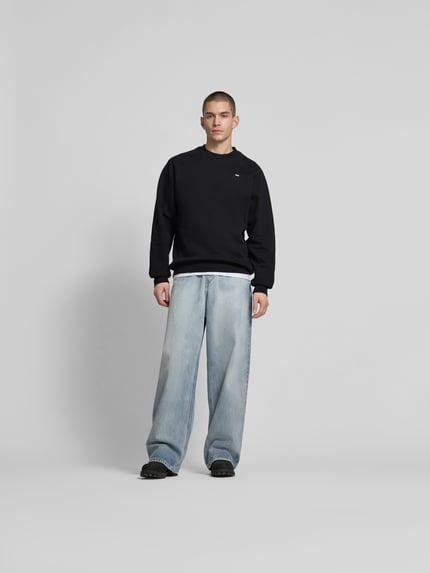 Wood Wood Oversized Sweatshirt mit Stehkragen Black 1