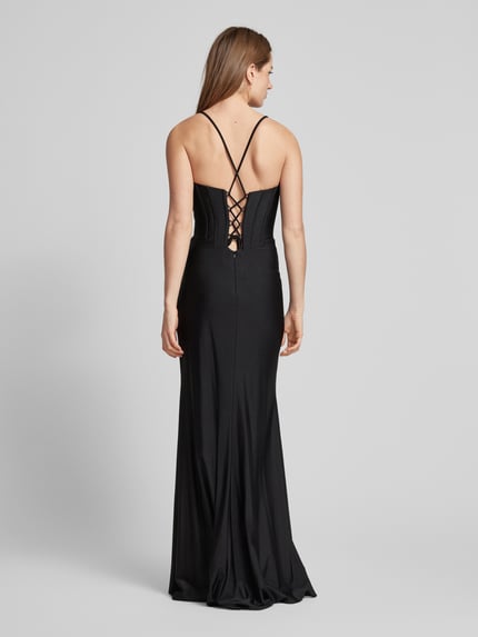 LUXUAR FASHION Abendkleid mit Herz-Ausschnitt Black 5