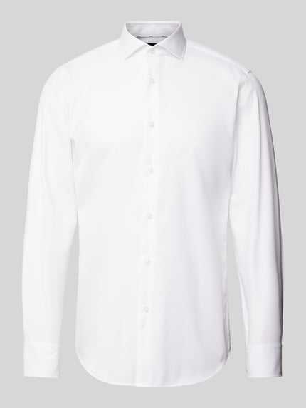 BOSS Slim fit zakelijk overhemd van fijn twill Wit - 2