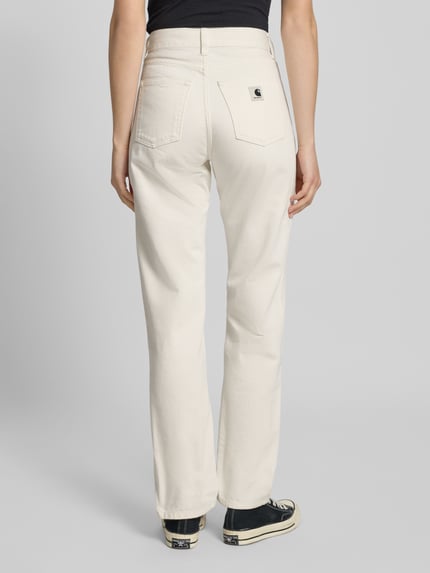 Carhartt Work In Progress Straight Fit Jeans aus reiner Baumwolle Modell 'Noxon' Weiss 5