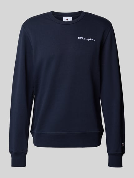 Champion Bluza z wyhaftowanym logo Granatowy 2