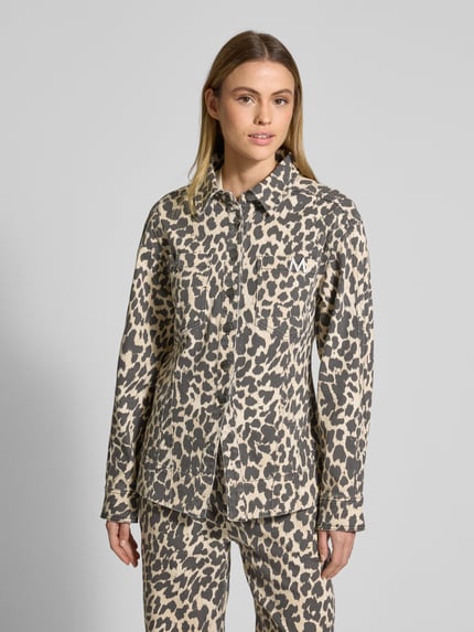 Cph Muse Kurtka jeansowa z nakładanymi kieszeniami na piersi model ‘LEORA-JACKET’ Piaskowy 4