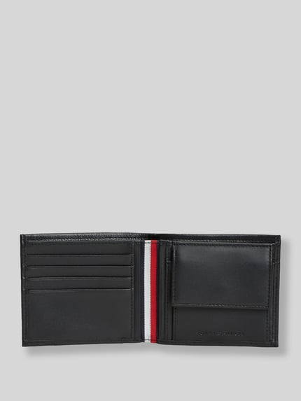 Tommy Hilfiger Portemonnaie aus echtem Leder BLACK 4