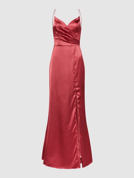 Laona Abendkleid mit Herz-Ausschnitt Rostrot 2