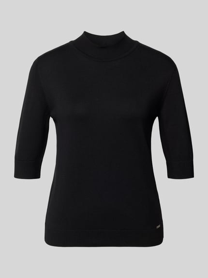 Strickshirt mit Stehkragen und 1/2-Arm Shop The Look MANNEQUINE