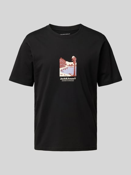JACK & JONES T-shirt met ronde hals, model 'JORSPLIT' Zwart - 2