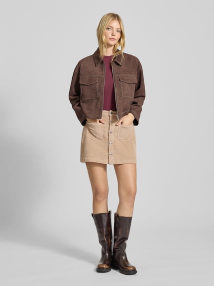 ONLY Corduroy minirok van katoenmix, model 'AMAZING GLOBAL' Zand - 1