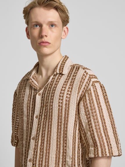 ONLY & SONS Regular Fit Freizeithemd mit Reverskragen Modell 'DANI' Hellbraun 3