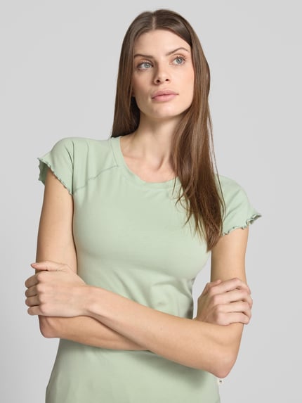 Tom Tailor Denim Regular fit T-shirt van katoenmix Rietgroen - 3