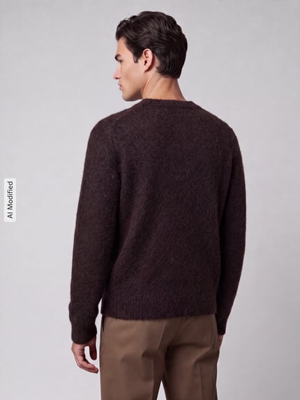 Jake*s Studio Men Regular Fit Strickjacke aus Woll-Mix Mittelbraun 5