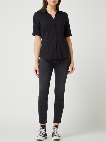 MORE & MORE Blouse met korte mouw  Zwart - 1