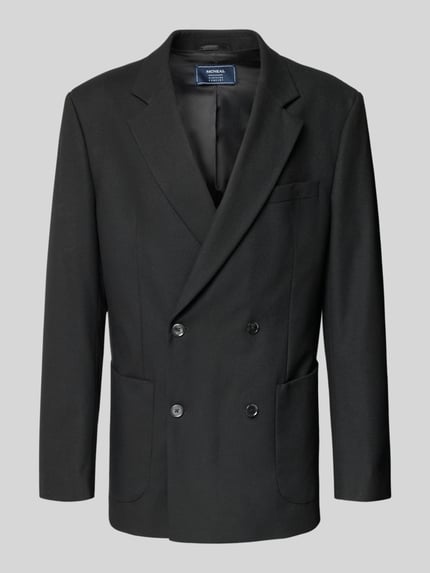 MCNEAL Regular fit colbert met viscose en reverskraag Zwart - 2