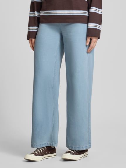 PIECES Wide leg jeans van lyocellmix model 'SMIDI' Lichtblauw - 4