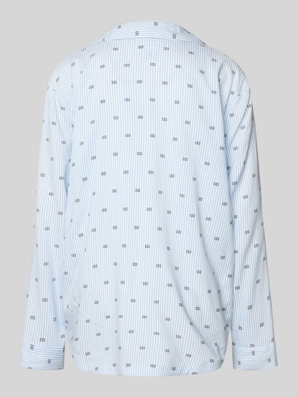 Tommy Hilfiger Pyjamaoberteil mit Logo Print aus Viskose Hellblau 5