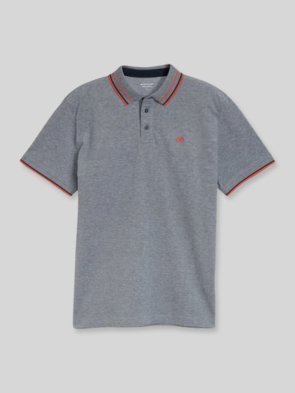 Tom Tailor regular fit poloshirt met contrastkraag Blauw - 2