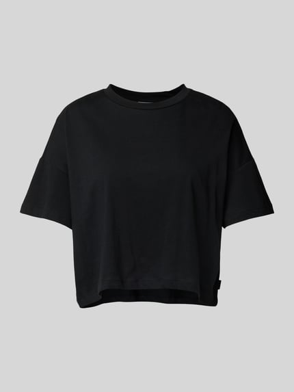 NOISY MAY® Cropped T-Shirt mit Label-Detail Modell 'ALENA' BLACK 2
