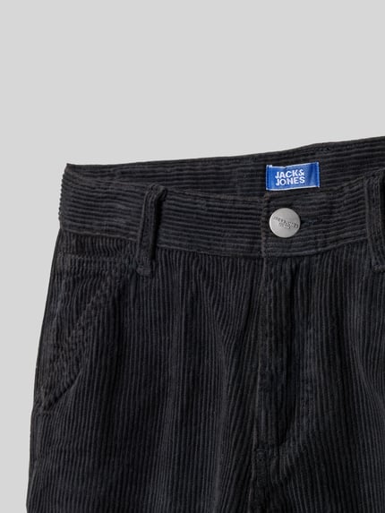 JACK & JONES Spodnie sztruksowe z 5 kieszeniami model ‘ALEX’ Czarny 2
