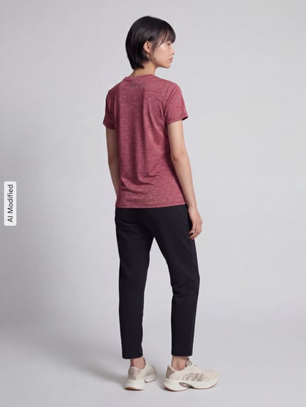 Under Armour Loose Fit Sport-T-Shirt mit Logo-Print Hellrot 5