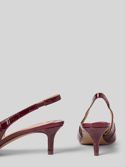 Lauren Ralph Lauren Slingback pumps van leer met naaldhak, model 'LOLAH II' Bordeaux - 2