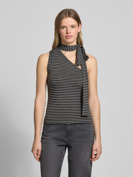 Weekday Tanktop mit One-Shoulder-Träger Modell 'Iza' Black 4
