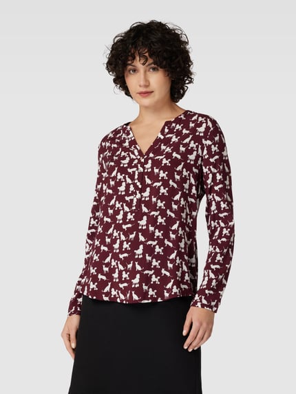 Montego Blusenshirt mit Allover-Muster Bordeaux 4