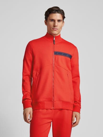 JOY Sweatjacke mit Label-Detail Modell 'G-Style' Rot 4