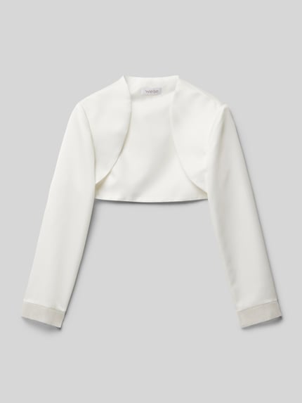 Weise Regular Fit Bolero mit offener Vorderseite Ecru 1