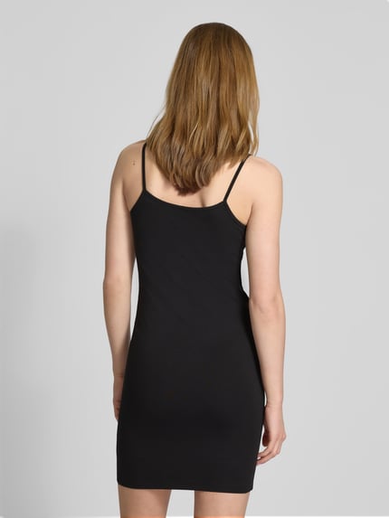 Calvin Klein Jeans Sukienka mini z logo i cienkimi ramiączkami Czarny 5