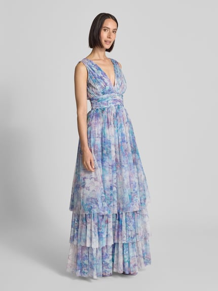 Lace & Beads Cocktailkleid im Stufen-Look Rosa 1