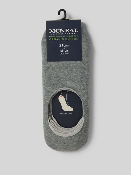 MCNEAL Füßlinge in melierter Optik im 3er-Pack Graphit Melange 3