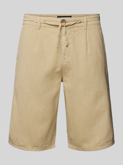 Cars Jeans Regular fit korte broek met strikceintuur, model 'HORAN' Zand - 2