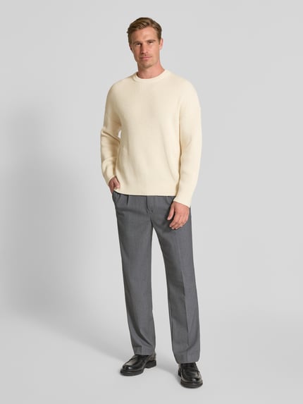 ANNARR Wollen pullover met structuurmotief, model 'BJORN' Offwhite - 1