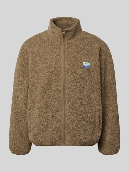 American Vintage Sweatjacke mit Logo-Patch Modell 'HOKTOWN' Sand 2
