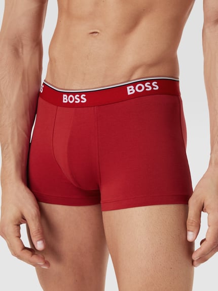 BOSS Trunks mit elastischem Logo-Bund im 3er-Pack Rot 3